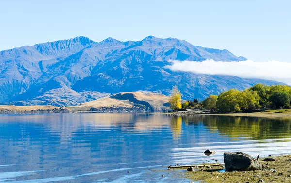 Alpes e lago da Nova Zelândia — Fotografia de Stock