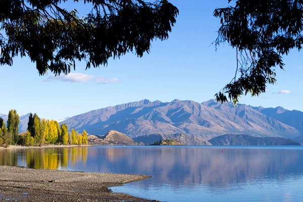 Alpes e lago da Nova Zelândia — Fotografia de Stock