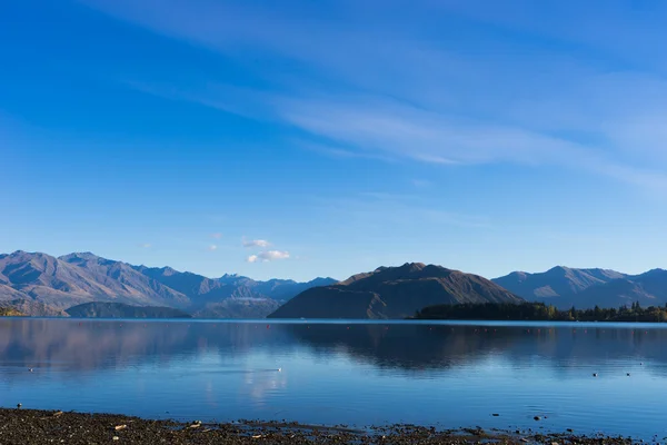 Alpes e lago da Nova Zelândia — Fotografia de Stock