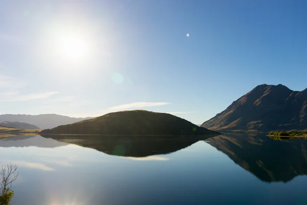 Új-Zéland-Alpok és a tó — Stock Fotó