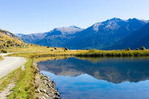 Nouvelle-Zélande Alpes et lac — Photo