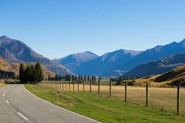 Nueva Zelanda alpes y carretera —  Fotos de Stock