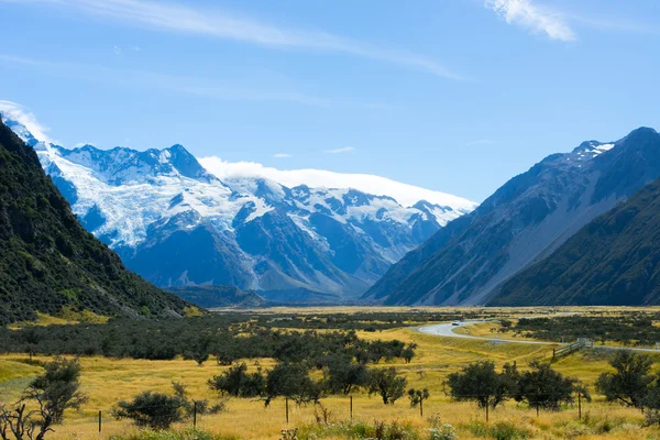 Nieuw-Zeelandse Alpen en gletsjers — Stockfoto