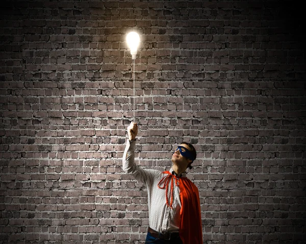Jistý mladý superman — Stock fotografie