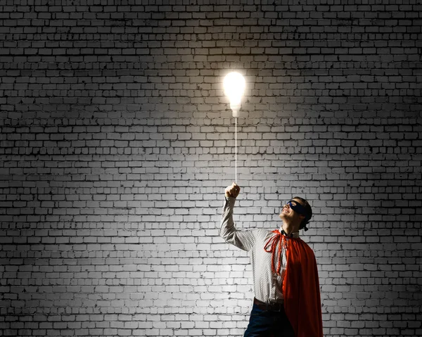 Young confident superman — Stock Photo, Image