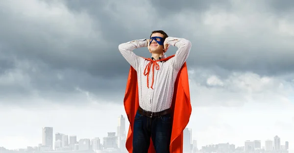 Frustrerad superman — Stockfoto