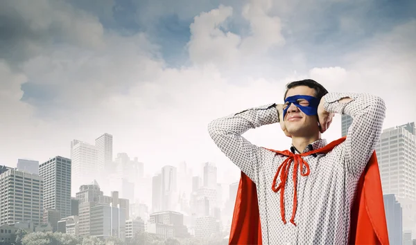 Frustrerad superman — Stockfoto
