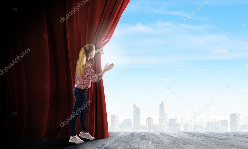 Opening curtain