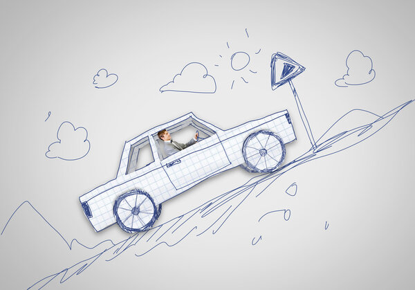 Человек в машине
