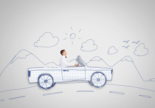 Человек в машине
