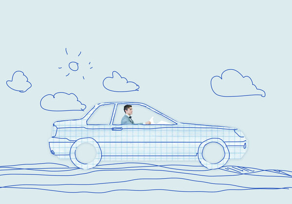 Человек в машине
