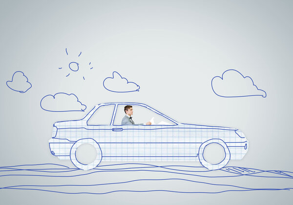 Человек в машине
