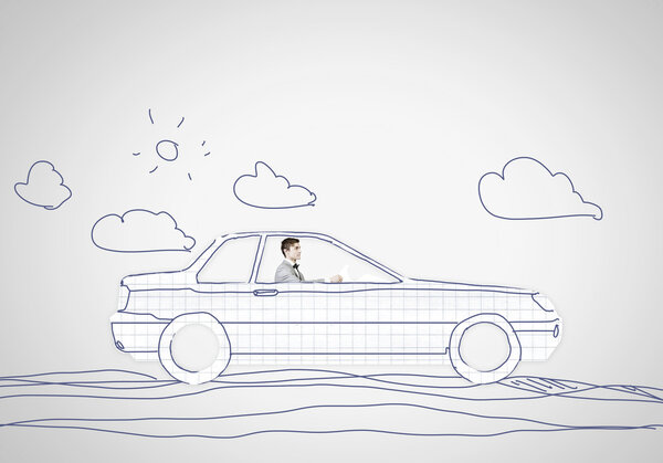 Человек в машине
