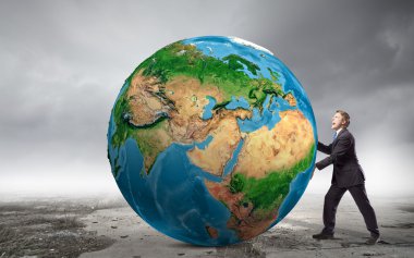işadamı iterek büyük dünya gezegen