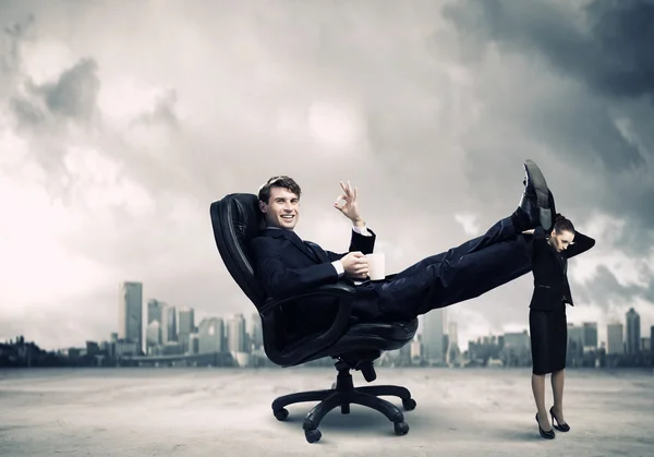 Bossy businessman — Stock Photo, Image