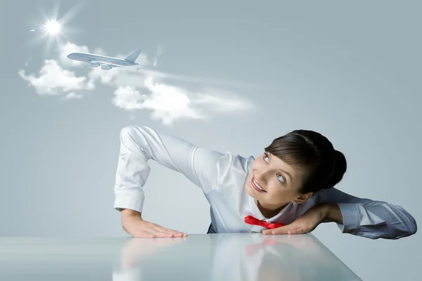 Air hostess — Stock Photo, Image