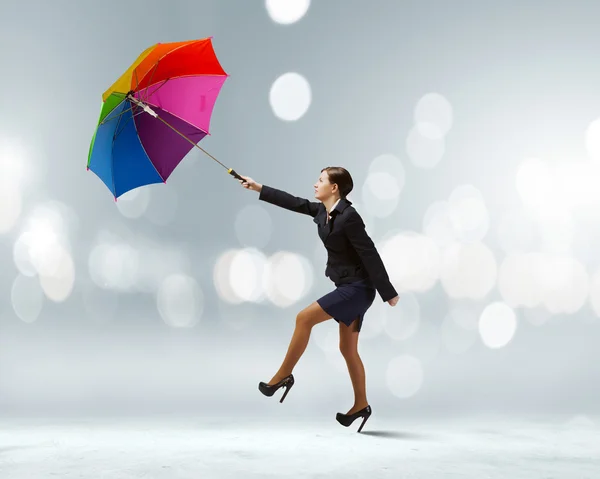 Mulher com guarda-chuva — Fotografia de Stock