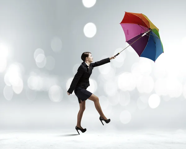 Mulher com guarda-chuva — Fotografia de Stock