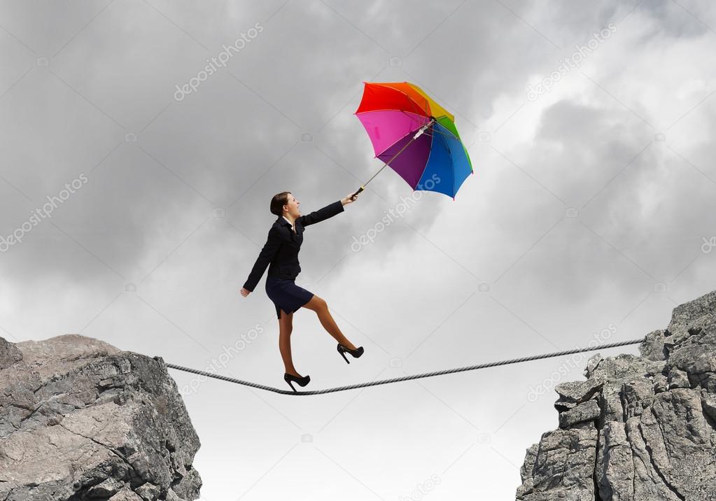 Woman with umbrella