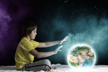 sevimli çocuk hayal