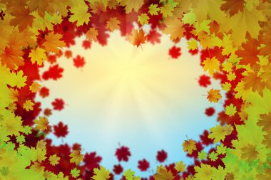 Sonbahar düşen yapraklar arka plan