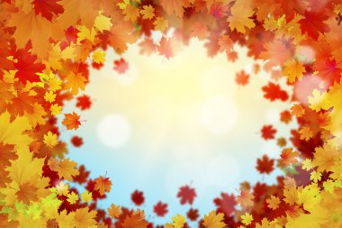 Sonbahar düşen yapraklar arka plan