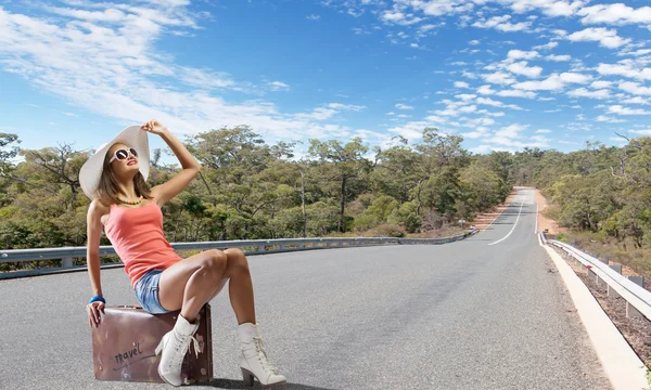 Autostop de viaje — Foto de Stock