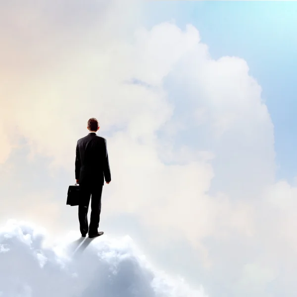 Businessman in heaven — Stock Photo, Image