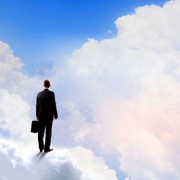 Businessman in heaven — Stock Photo, Image