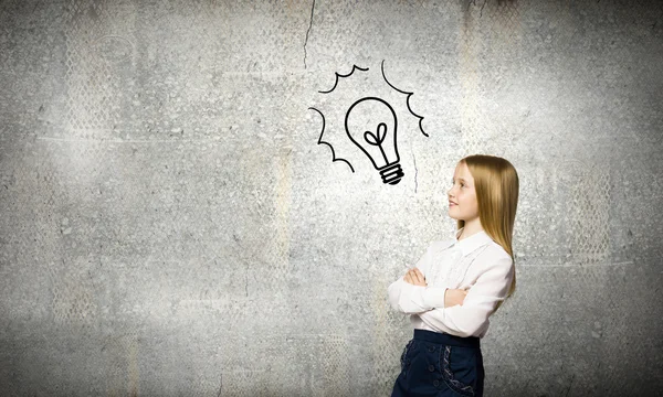 Cute girl of school age — Stock Photo, Image