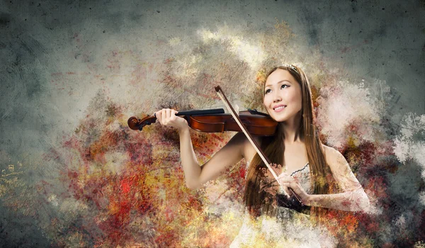 Woman violinist — Stock Photo, Image