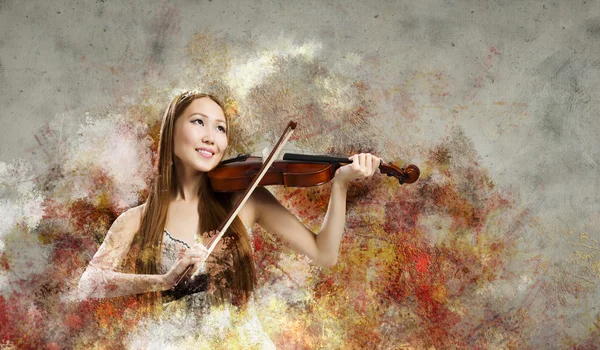 Woman violinist — Stock Photo, Image