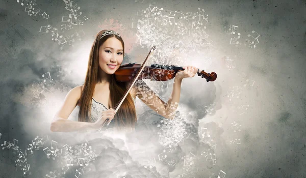 女人小提琴 — 图库照片