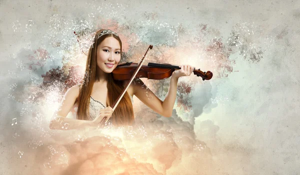 Woman violinist — Stock Photo, Image