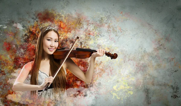 Violinista donna — Foto Stock