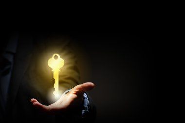 Key in hand clipart