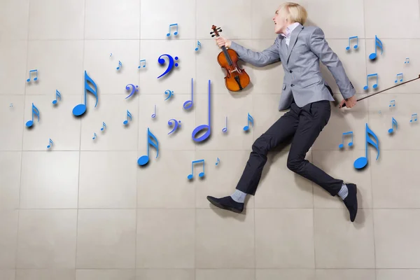 Man violinist — Stock Photo, Image