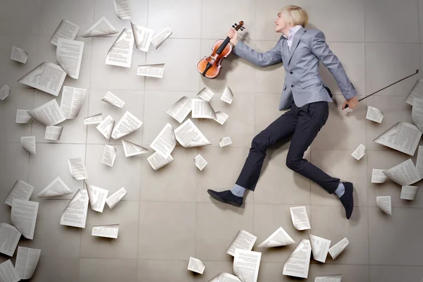 Man violinist — Stock Photo, Image