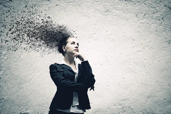 Thoughtful businesswoman — Stock Photo, Image