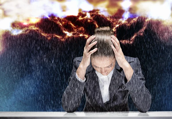 Mujer de negocios llorando — Foto de Stock