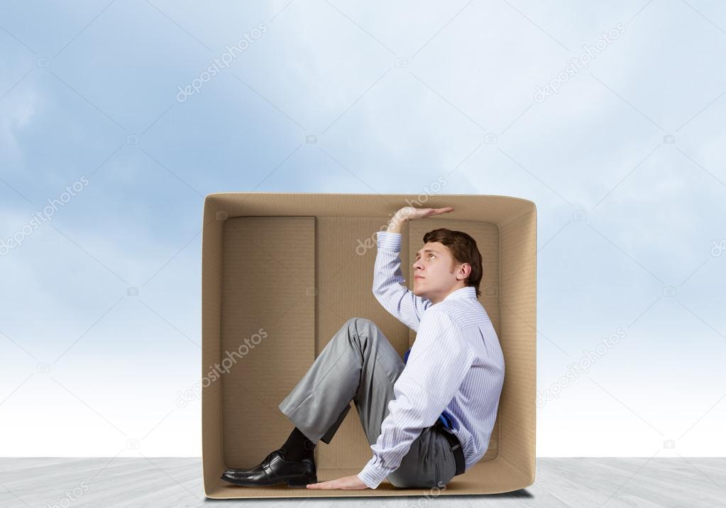 Man in box