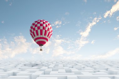 Aerostats gökyüzünde