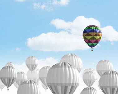 Aerostats gökyüzünde