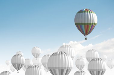 Aerostats gökyüzünde