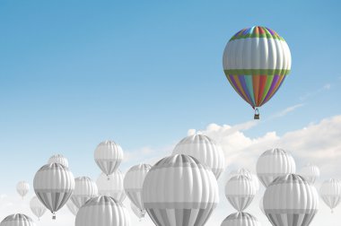Aerostats gökyüzünde