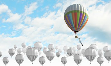 Aerostats gökyüzünde