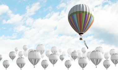 Aerostats gökyüzünde