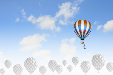 Aerostats gökyüzünde