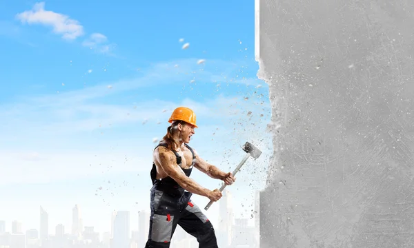 Man builder — Stockfoto