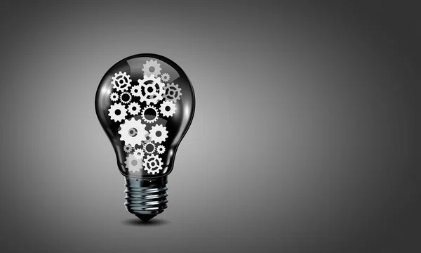 Bulb with gears — Stock Photo, Image